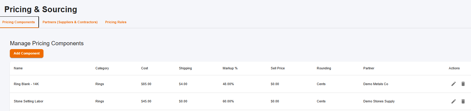 WWRS pricing controls screenshot